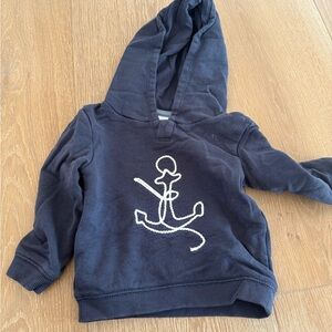 Navy Blue Anchor Hoodie for baby